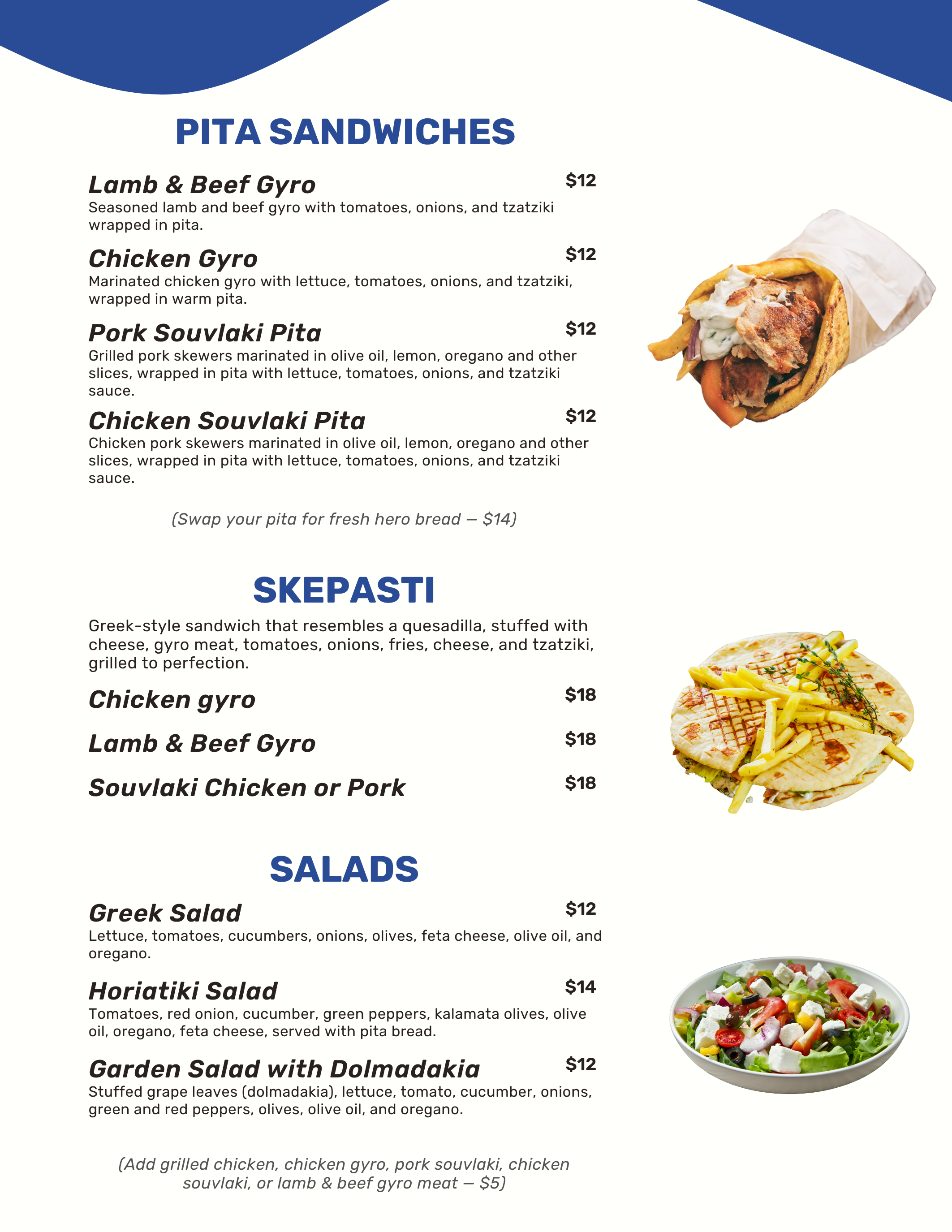 Festos Grill menu page 2